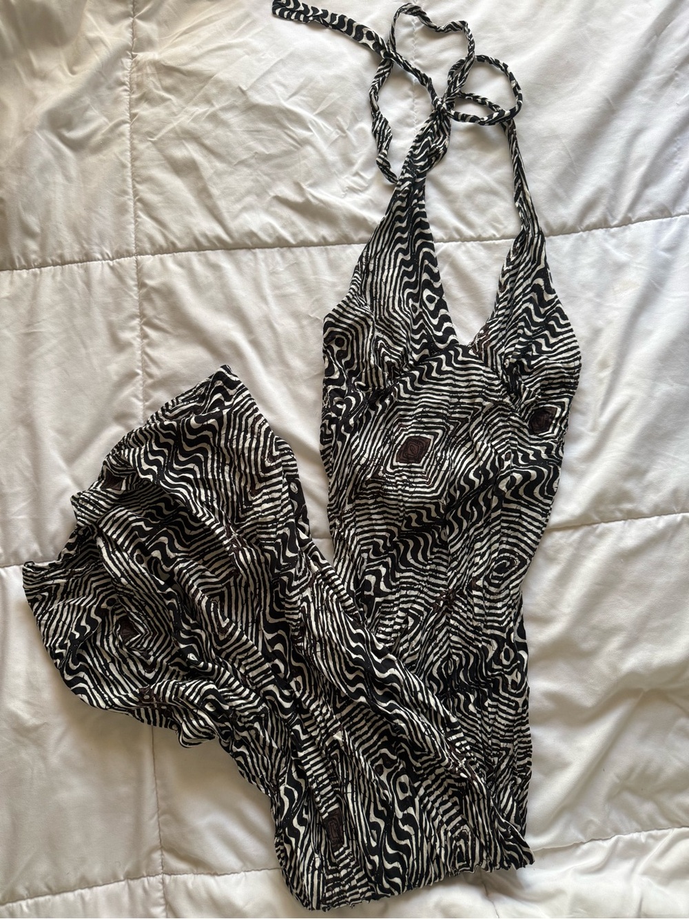 Bamboo Blonde Long Patterned Maxi Dress